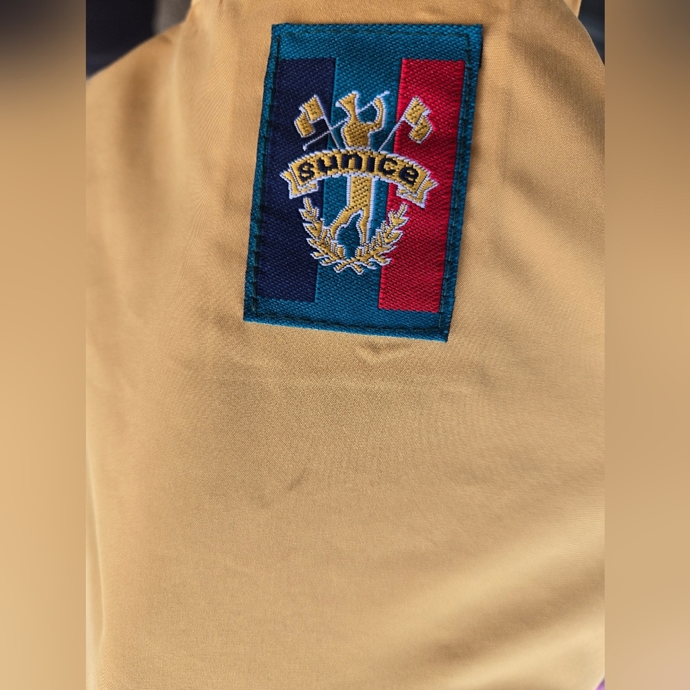 Vintage Sunice Mustard Pullover Windbreaker Jacket L‎ Oversized Golf 90s Korea - Picture 16 of 16